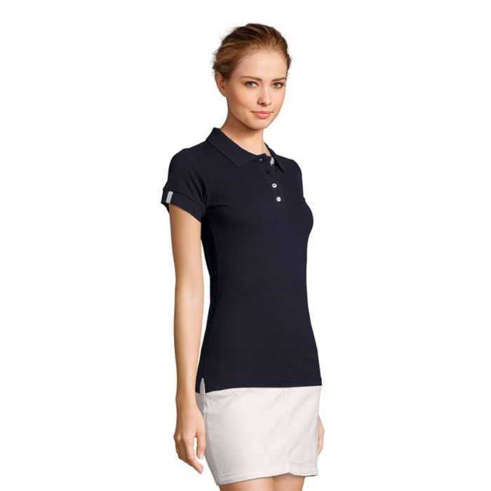 Поло "Portland Women", темно-синий, серый_XL, 100% х/б, 200г/м2