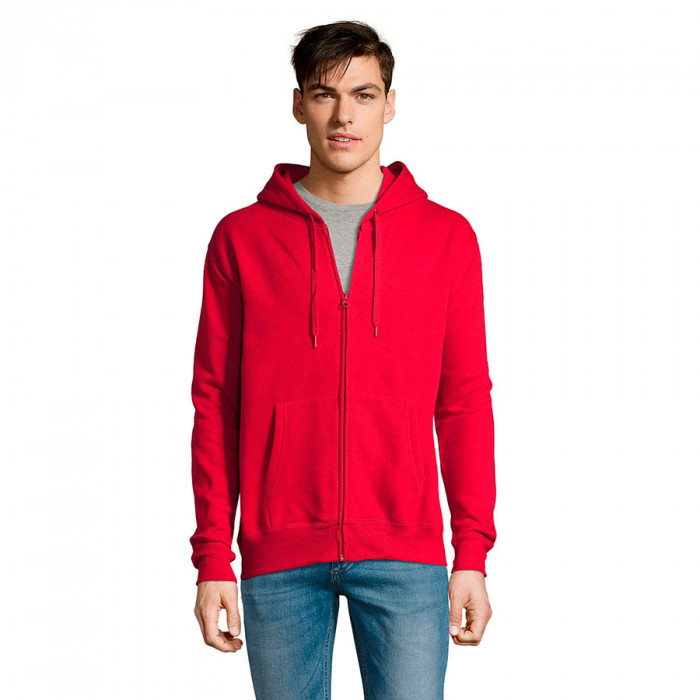 Толстовка "Seven Men", красный_S, 50% хлопок, 50% полиэстер, 280м/г2