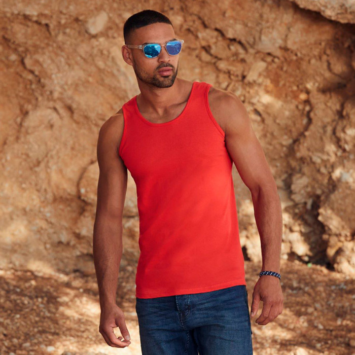 Майка мужская "Athletic Vest", белый_2XL, 100% х/б, 160 г/м2