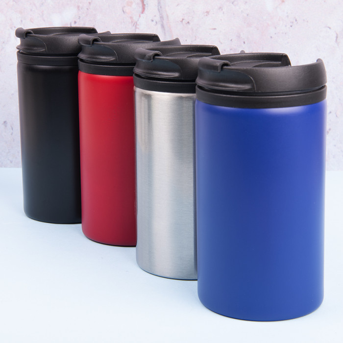 Термокружка CAN, 300мл. синий, нержавеющая сталь, пластик