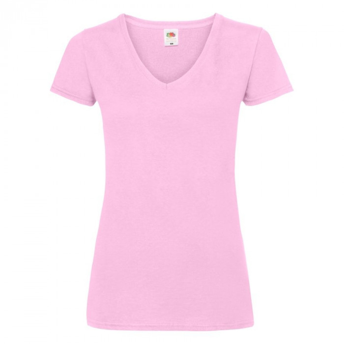 Футболка "Lady-Fit V-Neck T", светло-розовый_XS, 95% х/б, 5% эластан, 210 г/м2