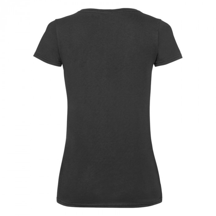 Футболка "Lady-Fit V-Neck T", черный_L, 95% х/б, 5% эластан, 210 г/м2