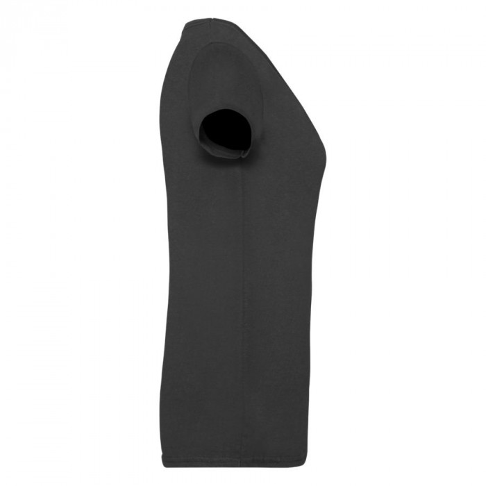 Футболка "Lady-Fit V-Neck T", черный_M, 95% х/б, 5% эластан, 210 г/м2