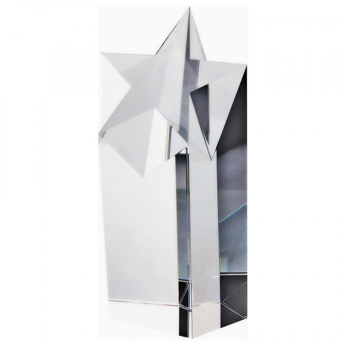 Кристалл  "Звезда", прозрачный, 9х5,8х17,8 см, стекло, лазерная гравировка