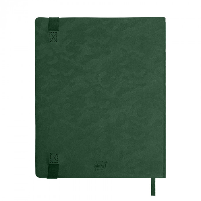 Бизнес-блокнот Tabby Biggy, гибкая обложка, в клетку, зеленый