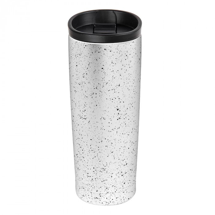 Термокружка вакуумная SPACE,  450 мл, белый, металл/пластик