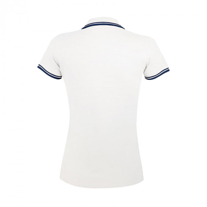 Поло "Pasadena Women", белый, темно-синий_XL, 100% х/б, 200г/м2