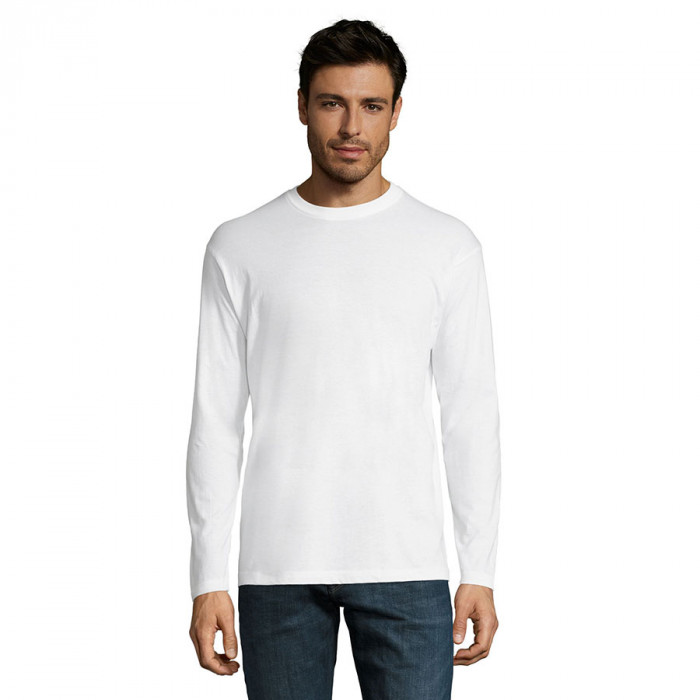 Футболка мужская с длинным рукавом MONARCH, белый, 3XL, 100% хлопок, 150 г/м2