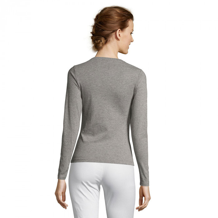 Футболка женская с длинным рукавом MAJESTIC, серый меланж, XXL, 85% хлопок, 15% вискоза, 150 г/м2