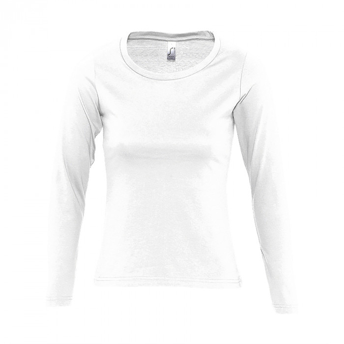 Футболка женская с длинным рукавом MAJESTIC, белый, XXL, 100% хлопок, 150 г/м2