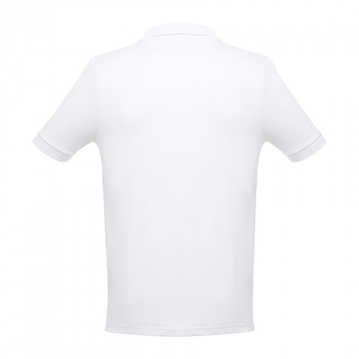 Рубашка-поло мужская ADAM, белый, S, 100% хлопок, плотность 195 г/м2