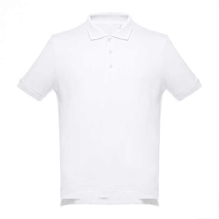 Рубашка-поло мужская ADAM, белый, S, 100% хлопок, плотность 195 г/м2