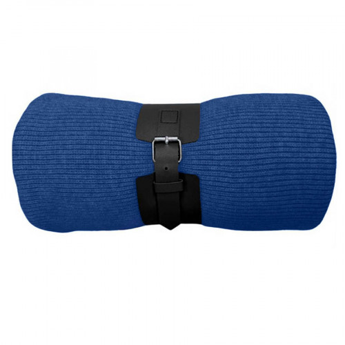 Плед  "Belt", синий, 130 х 180 см, 100% акрил, с поясом