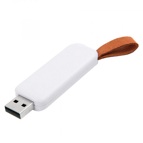 USB flash-карта STRAP (16Гб), белый, 5,6х2,3х0,8см, пластик