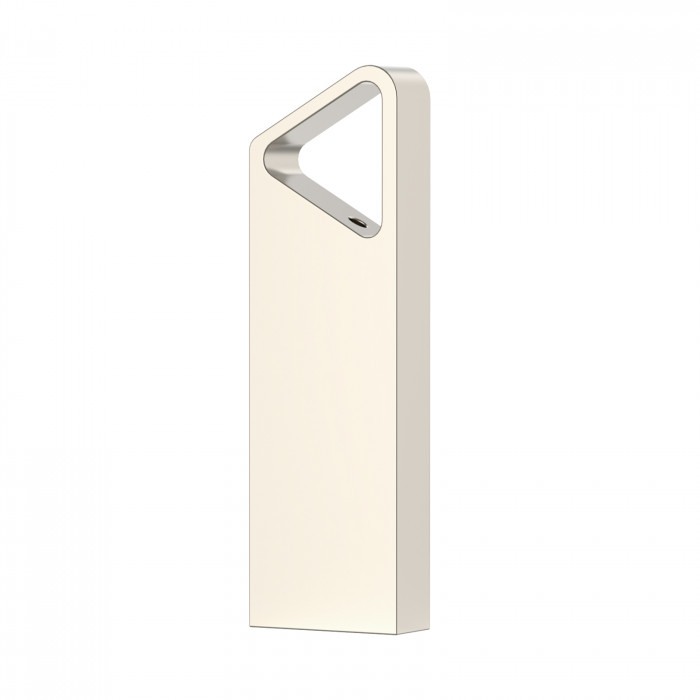 USB flash-карта SPLIT (8Гб), серебристая, 3,6х1,2х0,5 см, металл