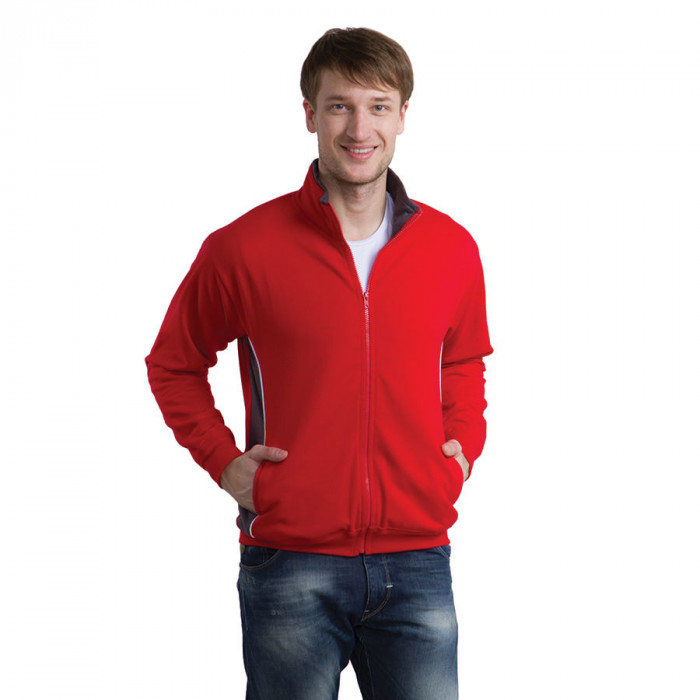 Толстовка мужская "CAGLIARI", серый, черный_ XXL, 80% хлопок, 20% п/э, 280г/м2