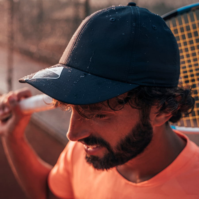 Бейсболка ENERGY, 6 клиньев, застежка на липучке, черный, 100% полиэстер, 110 г/м2