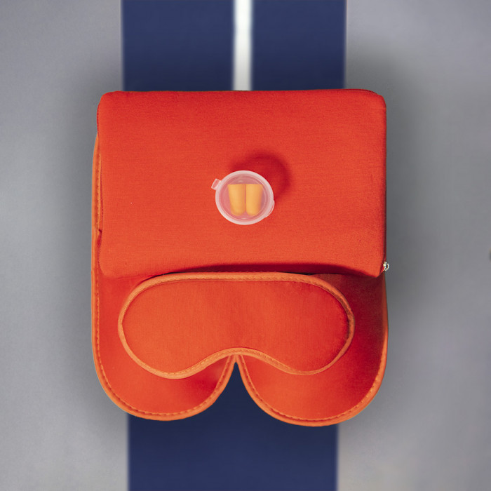 Набор дорожный "Релакс", оранжевый, 20х15 см,  хлопок/нейлон