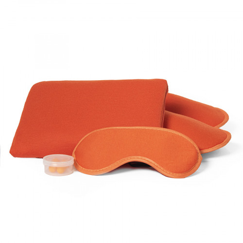 Набор дорожный "Релакс", оранжевый, 20х15 см,  хлопок/нейлон