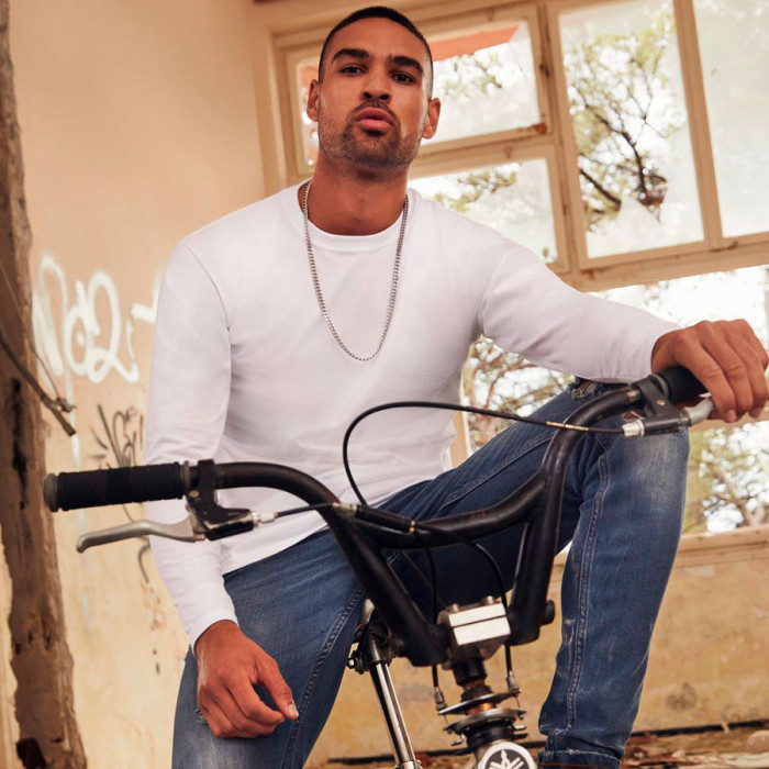 Футболка "Super Premium Long Sleeve", черный, L, 100% х/б, 205 г/м2