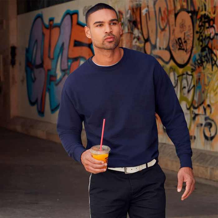 Толстовка мужская без начеса "Lightweight Set-in Sweat", красный, M, 80% х/б 20% полиэстер, 240 г/м2