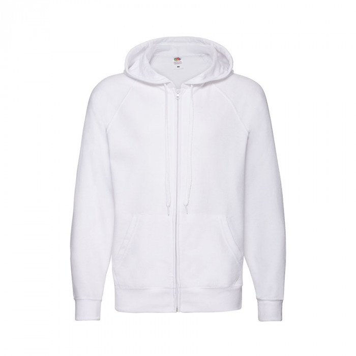 Толстовка без начеса "Lightweight Hooded Sweat",  белый, M, 80% х/б 20% полиэстер, 240 г/м2