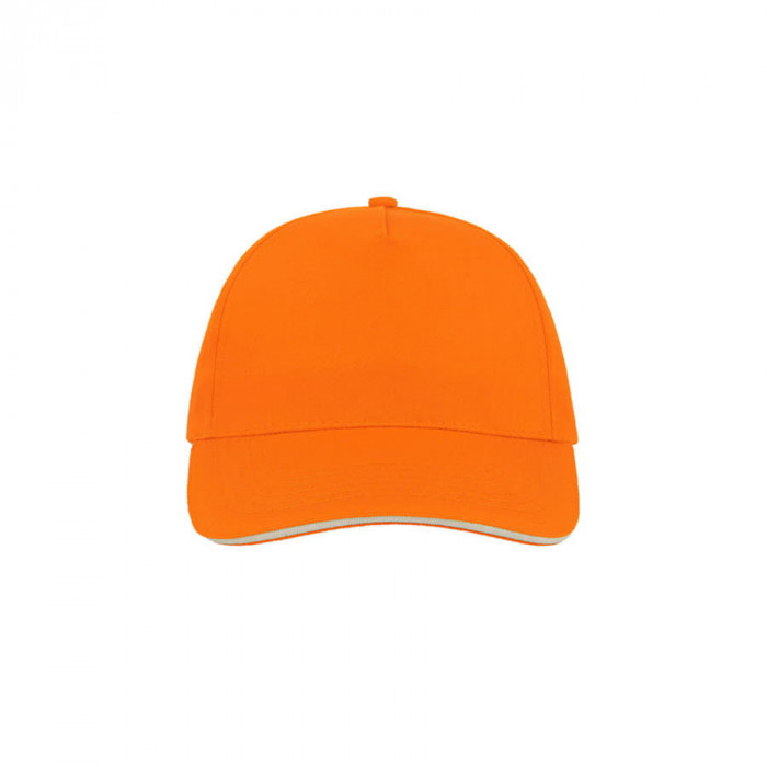Бейсболка "START FIVE SANDWICH ", 5 клиньев, застежка на липучке, оранжевый, 100% хлопок, 160 г/м2
