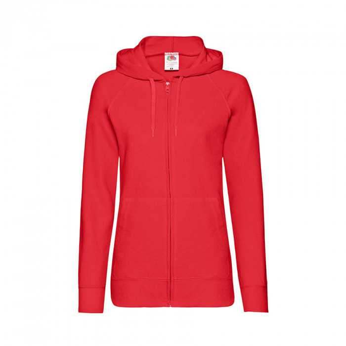 Толстовка без начеса "Ladies Lightweight Hooded Sweat", красный, L, 80% х/б 20% полиэстер, 240 г/м2