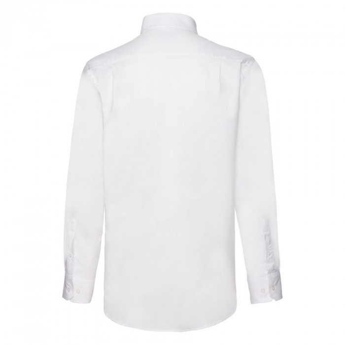 Рубашка "Long Sleeve Oxford Shirt", белый_S, 70% х/б, 30% п/э, 130 г/м2