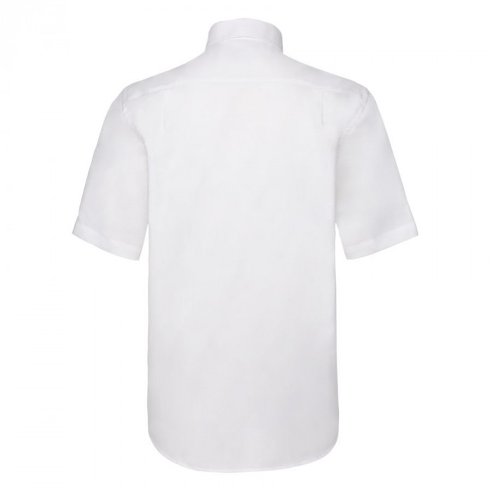 Рубашка "Short Sleeve Oxford Shirt", белый_2XL, 70% х/б, 30% п/э, 130 г/м2