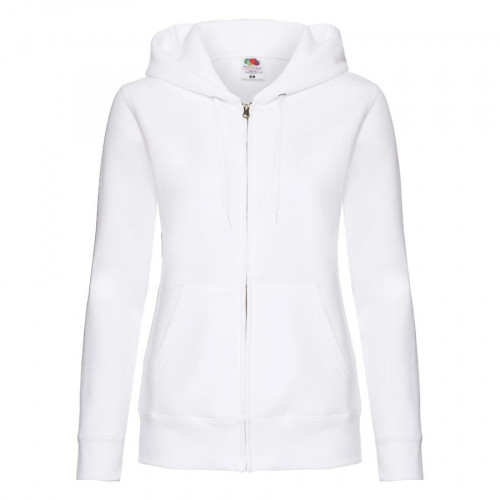 Толстовка "Lady-Fit Hooded Sweat Jacket", белый_XS, 75% х/б, 25% п/э, 280 г/м2