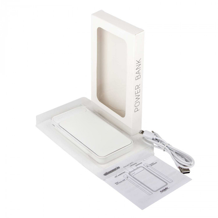 Внешний аккумулятор с подсветкой Старлайт Плюс PB (Starlight Plus PB) 10000 mAh, белый