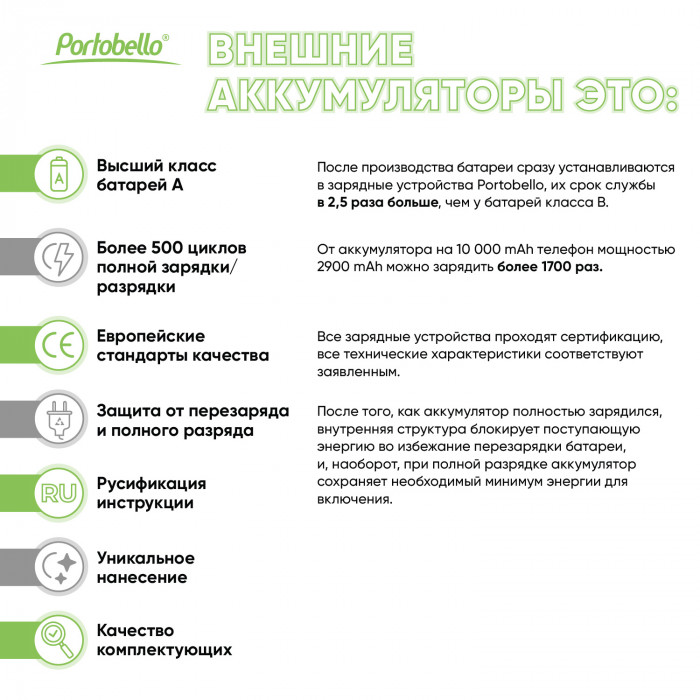 Внешний аккумулятор с подсветкой Старлайт Плюс PB (Starlight Plus PB) 10000 mAh, серый