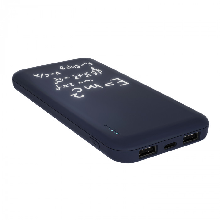 Внешний аккумулятор с подсветкой Люче (Luce) 10000 mAh, синий