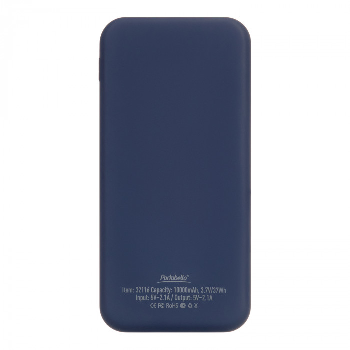 Внешний аккумулятор с подсветкой Люче (Luce) 10000 mAh, синий