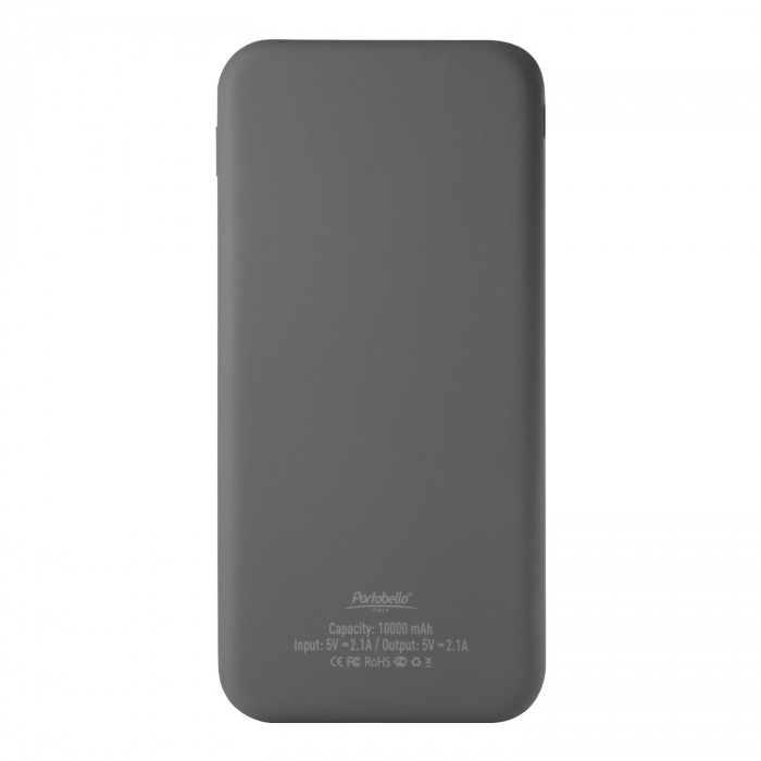 Внешний аккумулятор с подсветкой Люче (Luce) 10000 mAh, серый