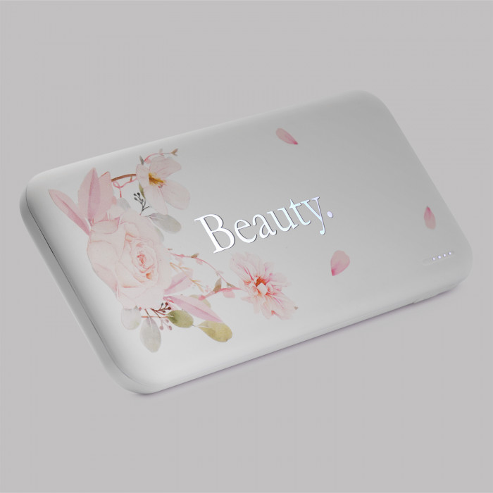 Внешний аккумулятор с подсветкой Люче (Luce) 10000 mAh, белый