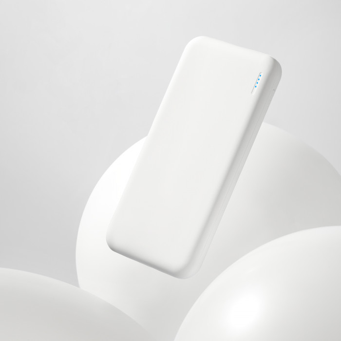 Внешний аккумулятор с подсветкой Люче (Luce) 10000 mAh, белый