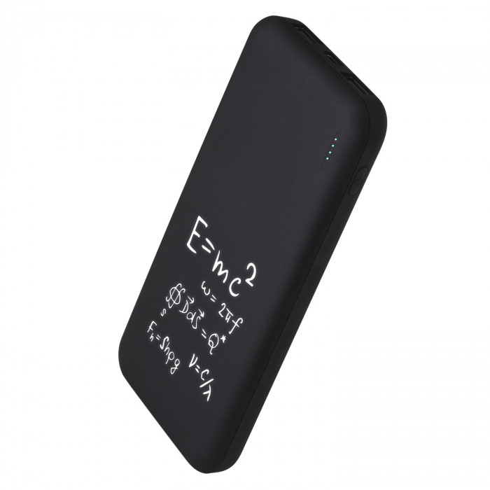 Внешний аккумулятор с подсветкой Люче (Luce) 10000 mAh, черный