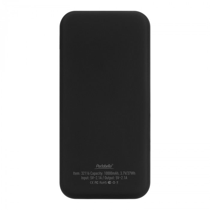 Внешний аккумулятор с подсветкой Люче (Luce) 10000 mAh, черный