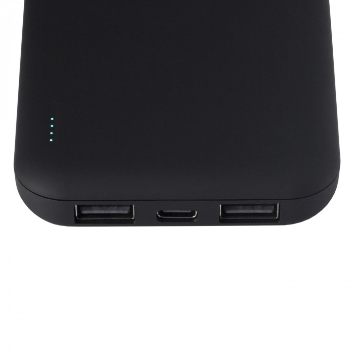 Внешний аккумулятор с подсветкой Люче (Luce) 10000 mAh, черный