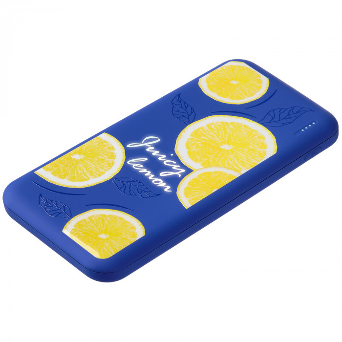 Внешний аккумулятор с подсветкой Люче Ультрамарин (Luce Ultramarine) 10000 mAh, ярко-синий