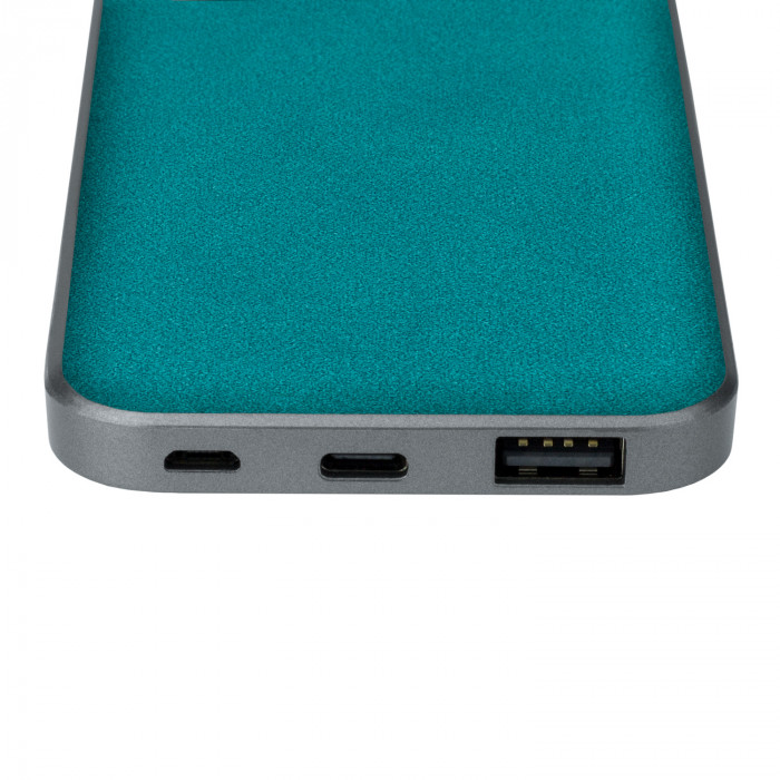 Внешний аккумулятор Ин Велюр (In Velour) 10000 mAh, бирюзовый