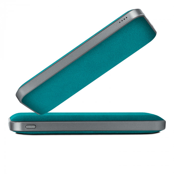Внешний аккумулятор Ин Велюр (In Velour) 10000 mAh, бирюзовый