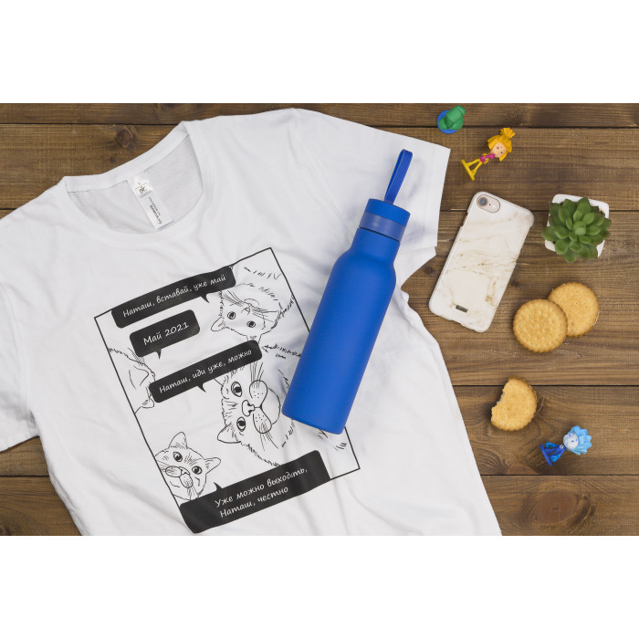 Бутылка для воды "Фитнес" 700 мл, покрытие soft touch