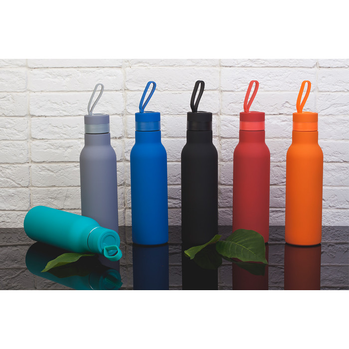 Бутылка для воды "Фитнес" 700 мл, покрытие soft touch
