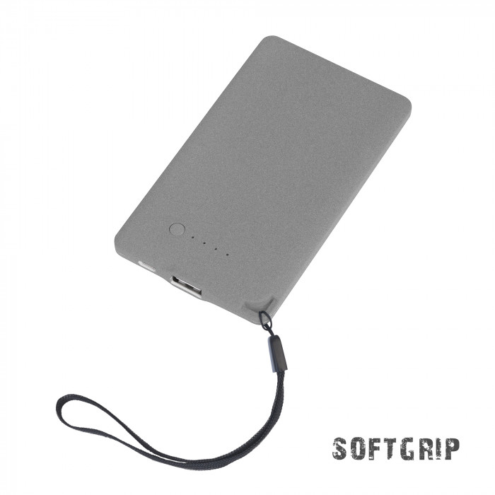 Зарядное устройство "Камень" с покрытием soft grip, 4000 mAh в подарочной коробке, черный #