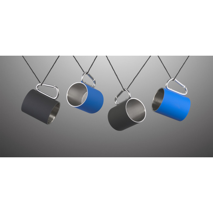 Кружка с карабином "Юта" 300 мл, покрытие soft touch