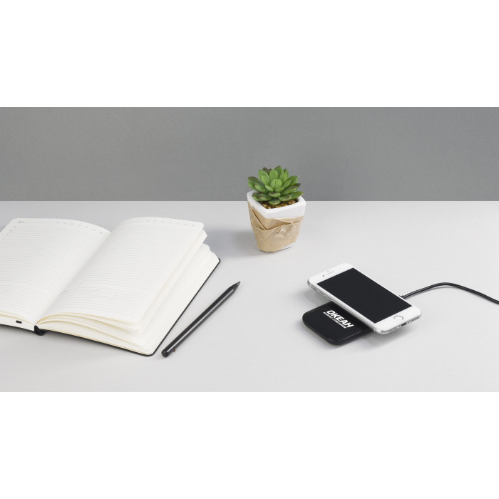 Настольное беспроводное зарядное устройство "Moonlight" c подсветкой логотипа