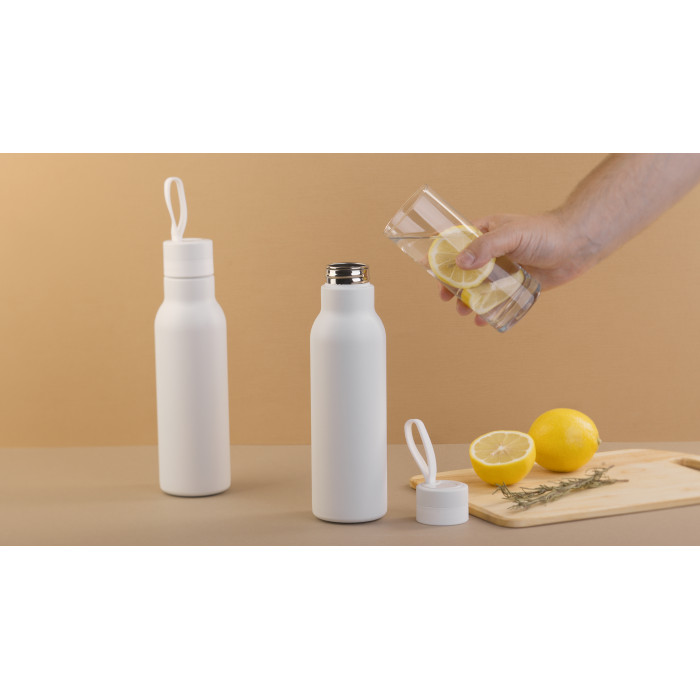 Бутылка для воды "Фитнес" 700 мл, покрытие пудра